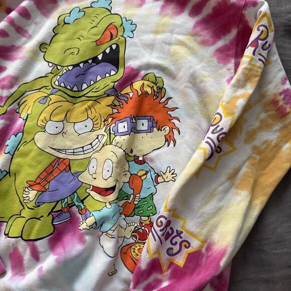 Nickelodeon Rugrats Hoodie Tie Dye 90s Vintage Size Small - Picture 2 of 7